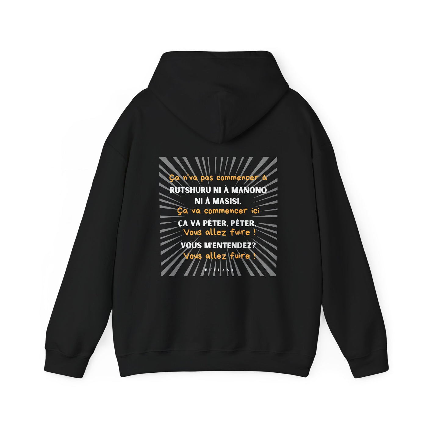 Hoodie "Ça va péter" ecrit jaune