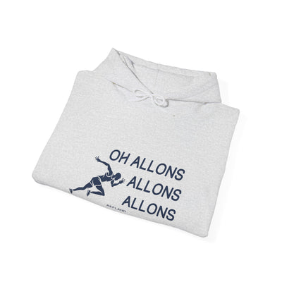 Hoodie "Oh allons allons" Texte Bleu
