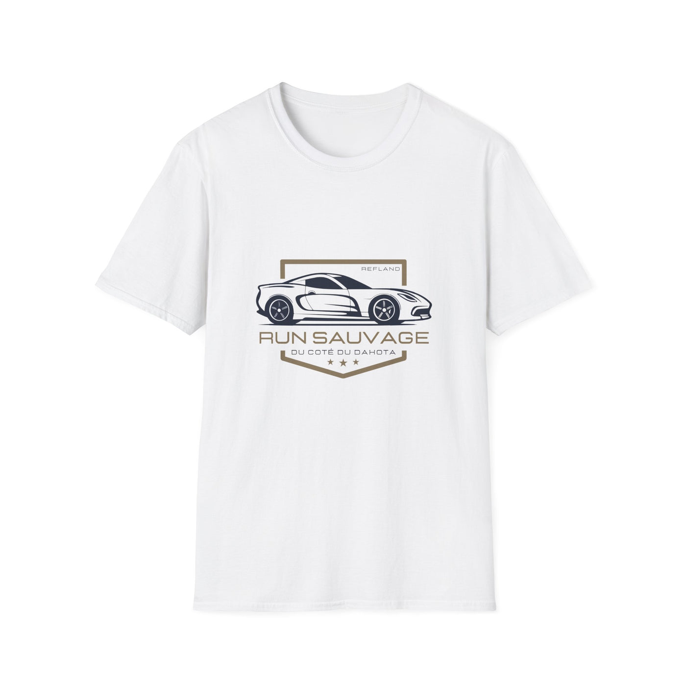 T-shirt "Run sauvage" en blanc