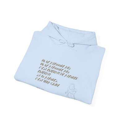 Hoodie "On ne pleure pas" - Écrit en Beige