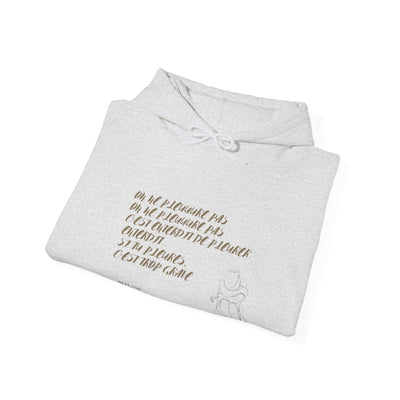 Hoodie "On ne pleure pas" - Écrit en Beige