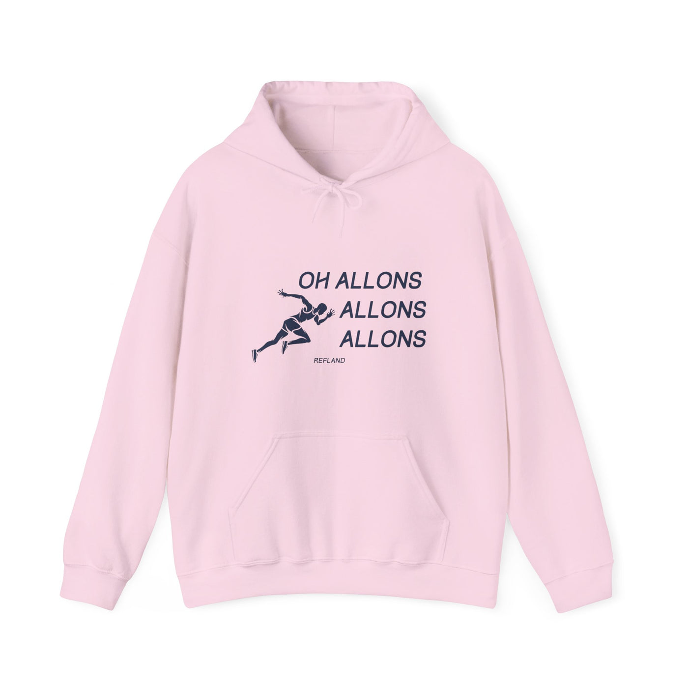 Hoodie "Oh allons allons" Texte Bleu