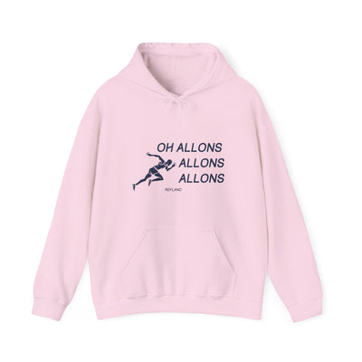 Hoodie "Oh allons allons" Texte Bleu