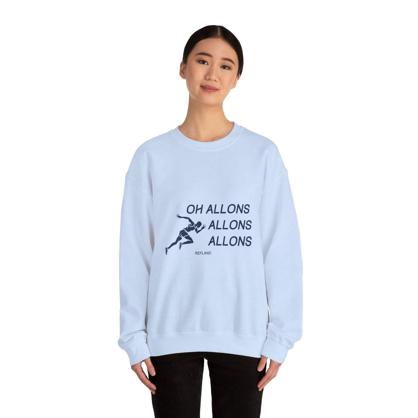 Sweatshirt "Oh Allons Allons" - Écrit Bleu