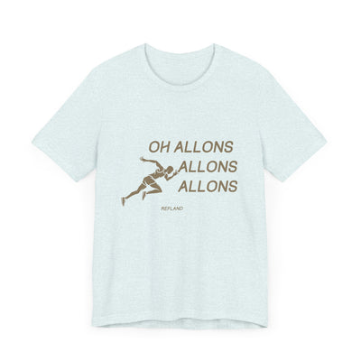 T-shirt "Oh Allons Allons" ecrit beige