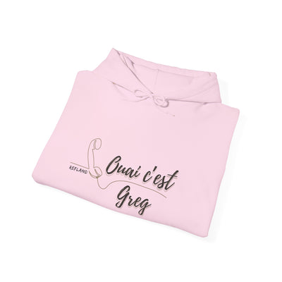 Hoodie "Ouais c’est Greg" - Texte noir