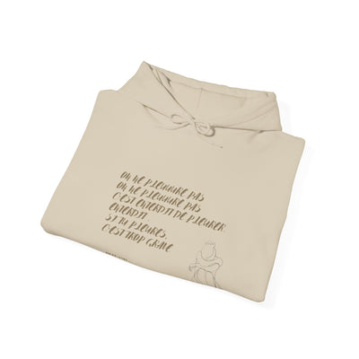 Hoodie "On ne pleure pas" - Écrit en Beige