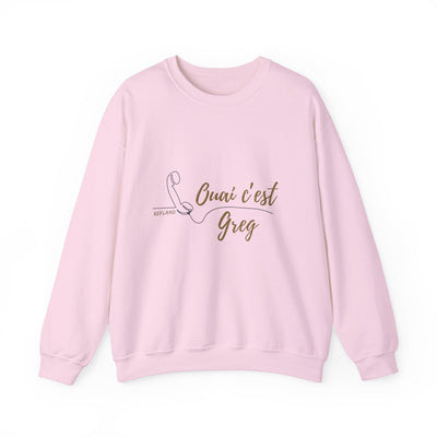 Sweatshirt "Ouai c Greg" texte Beige
