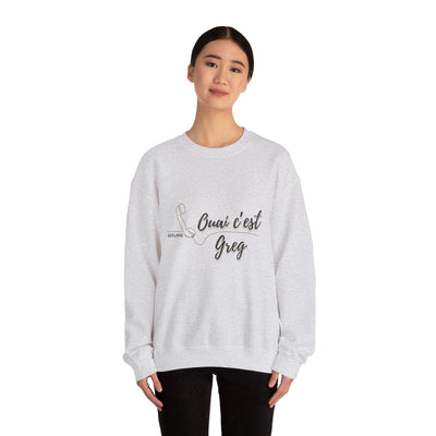 Sweatshirt 'Ouai c Greg" texte Noir