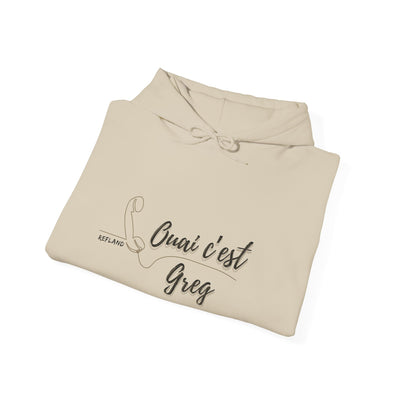 Hoodie "Ouais c’est Greg" - Texte noir