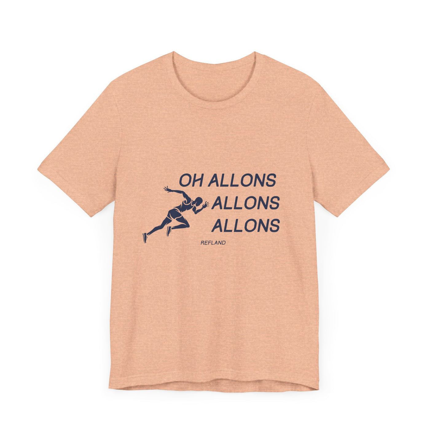 T-shirt "Oh allons allons" ecrit bleu