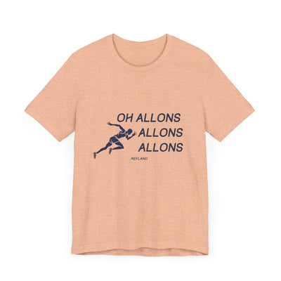 T-shirt "Oh allons allons" ecrit bleu