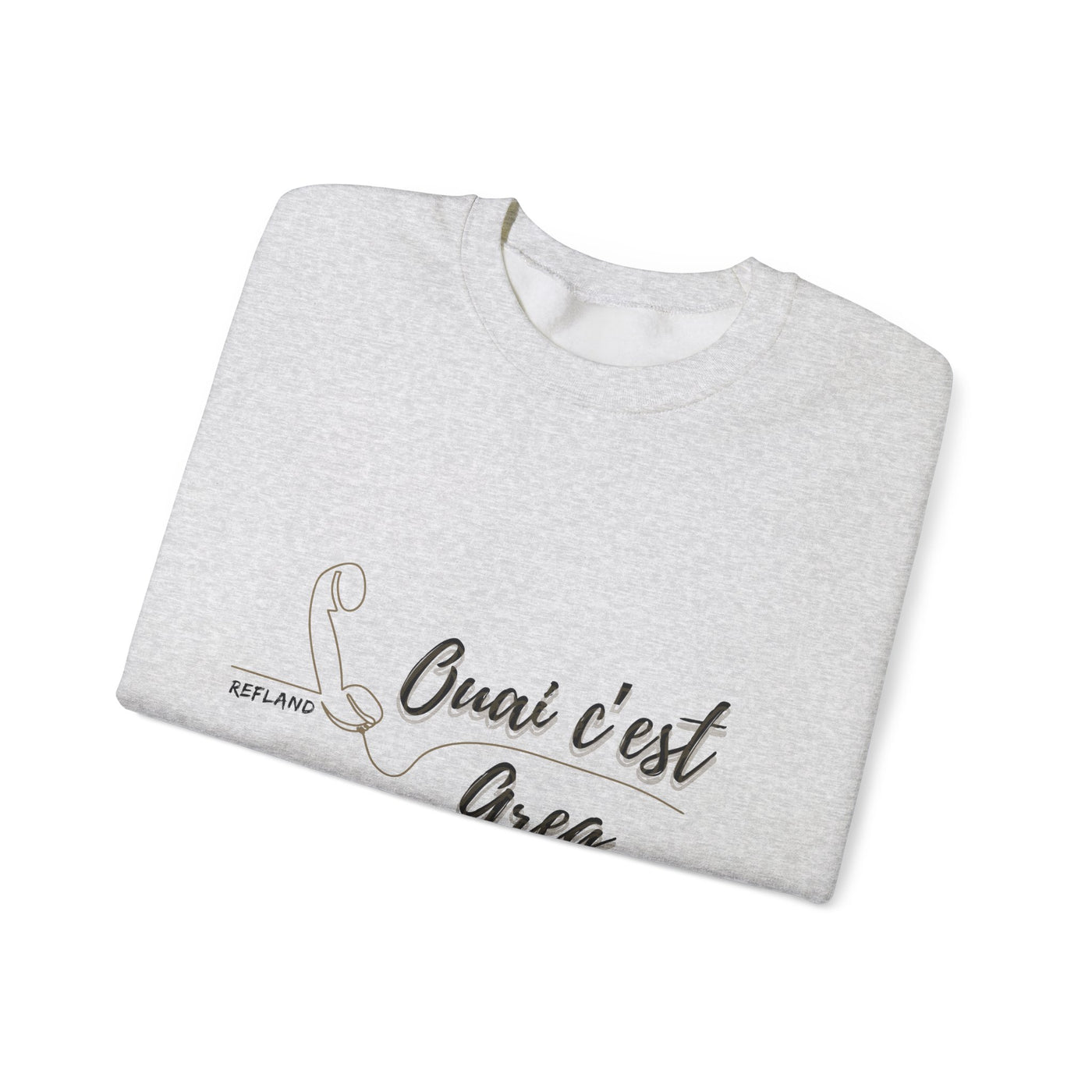 Sweatshirt 'Ouai c Greg" texte Noir