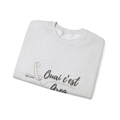 Sweatshirt 'Ouai c Greg" texte Noir