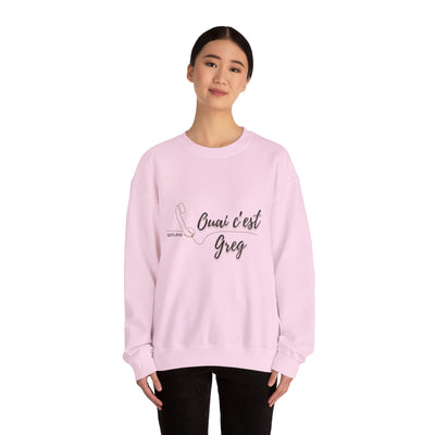 Sweatshirt 'Ouai c Greg" texte Noir