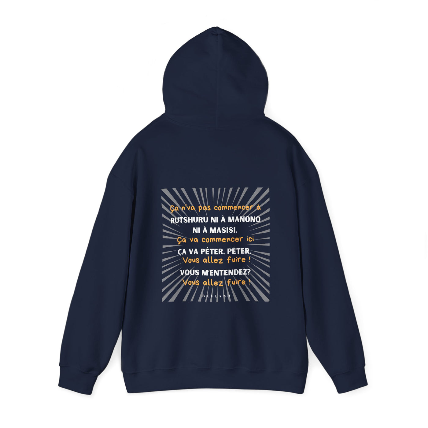 Hoodie "Ça va péter" ecrit jaune