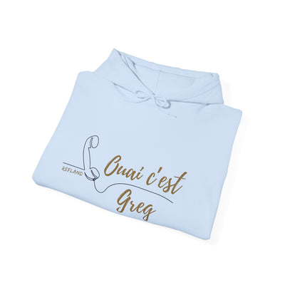 Hoodie "Ouais c’est Greg" - Texte Beige