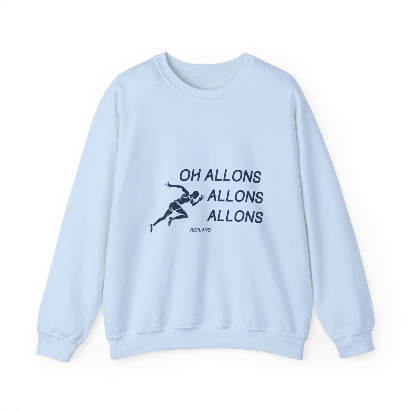 Sweatshirt "Oh Allons Allons" - Écrit Bleu