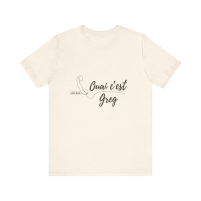 T-shirt "Ouai c Greg" texte Noire