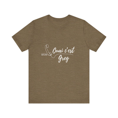 T-shirt - "Ouai c Greg" texte blanc