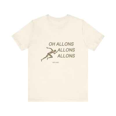 T-shirt "Oh Allons Allons" ecrit beige
