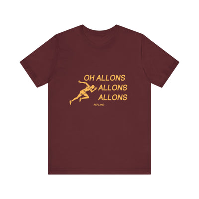 T-shirt -"Oh allons allons" ecrit orange