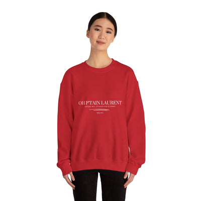 Sweatshirt "Oh Ptain Laurent" - Classique avec Écrit Blanc