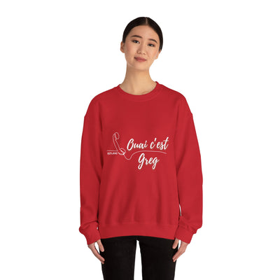 Sweatshirt "Ouai c Greg" texte blanc