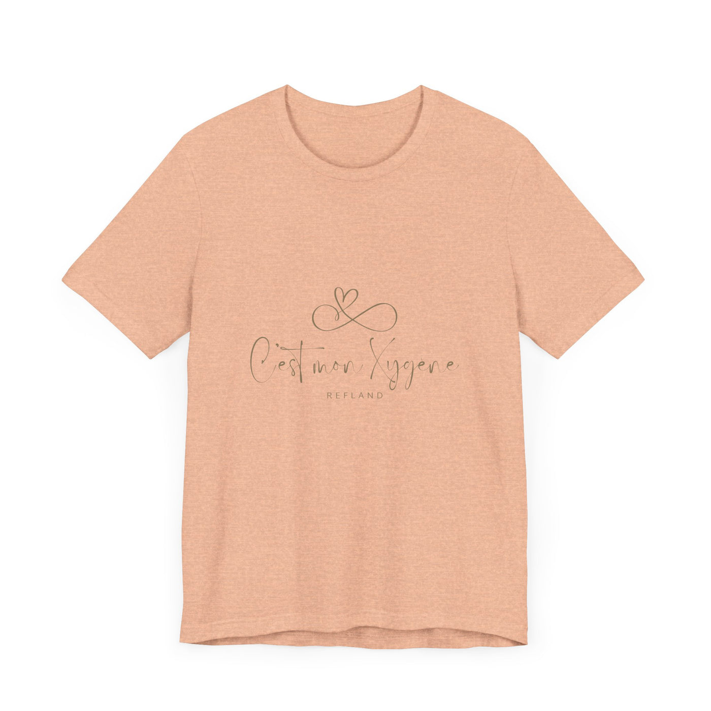 T-shirt "C mon Xygène" écrit beige