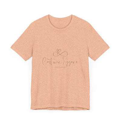 T-shirt "C mon Xygène" écrit beige
