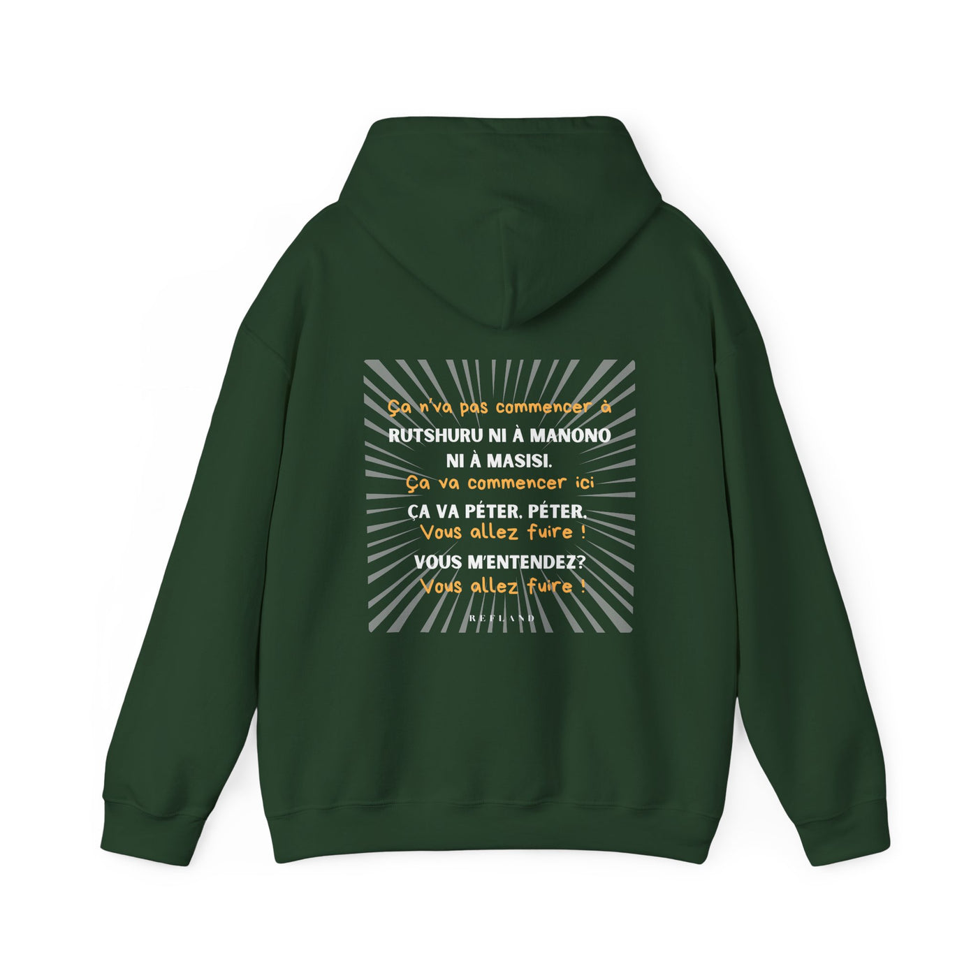 Hoodie "Ça va péter" ecrit jaune