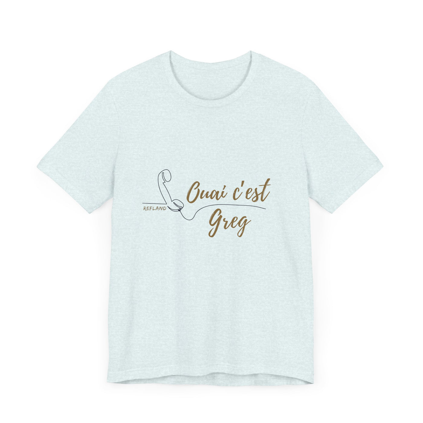 T-shirt "Ouai c Greg" texte beige