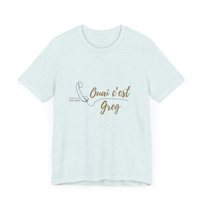 T-shirt "Ouai c Greg" texte beige