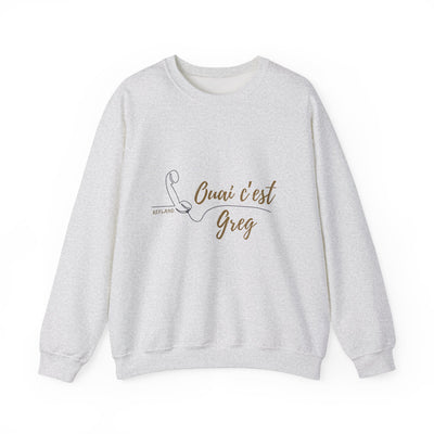 Sweatshirt "Ouai c Greg" texte Beige