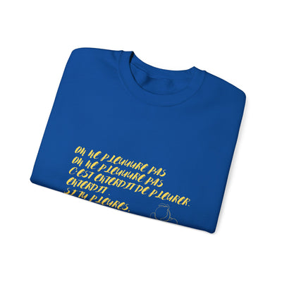 Sweatshirt "On ne pleure pas" - Écrit en Jaune
