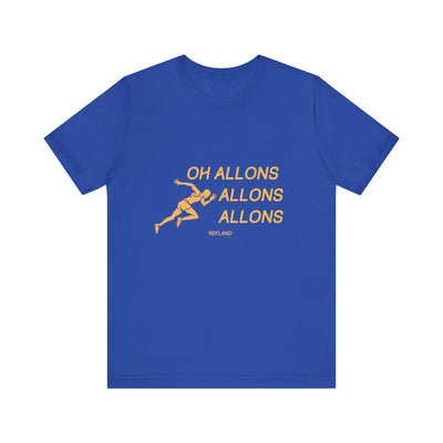 T-shirt -"Oh allons allons" ecrit orange