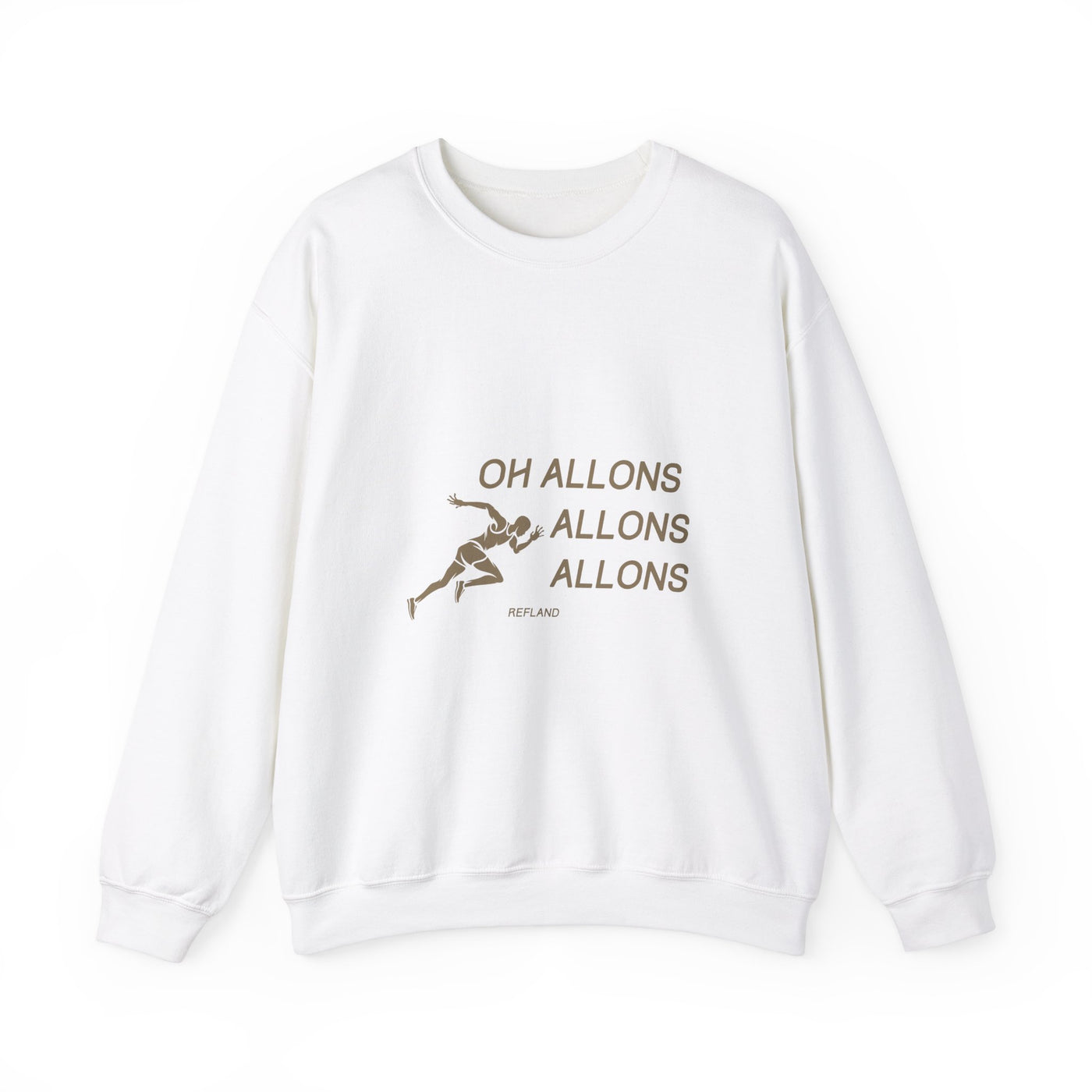 Sweatshirt "Oh Allons Allons" - Écrit Beige