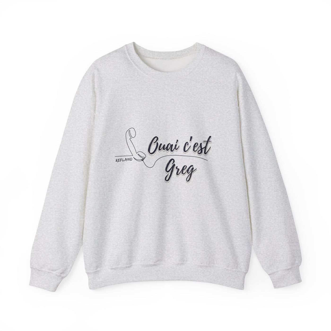 Sweatshirt "Ouai c Greg" texte bleu