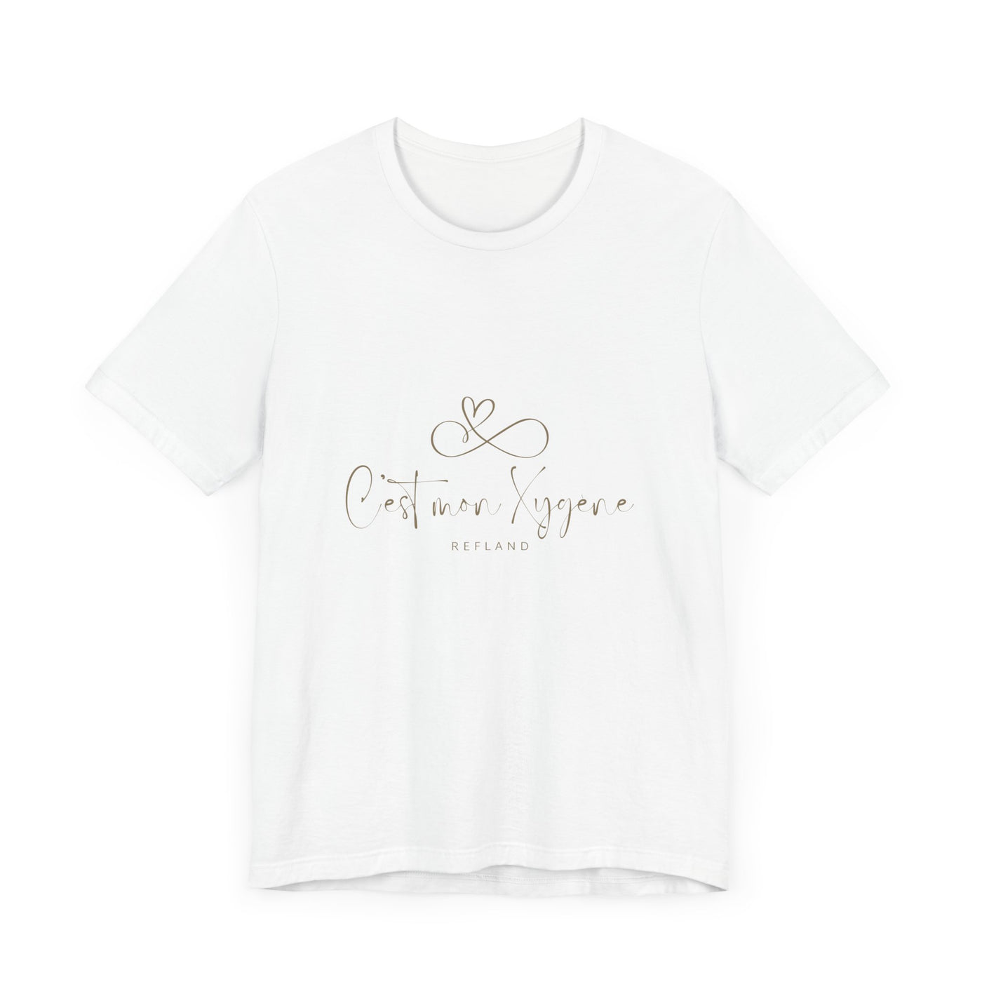 T-shirt "C mon Xygène" écrit beige