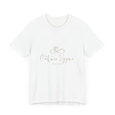 T-shirt "C mon Xygène" écrit beige