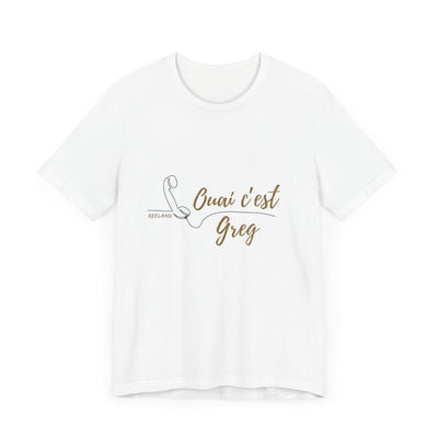 T-shirt "Ouai c Greg" texte beige
