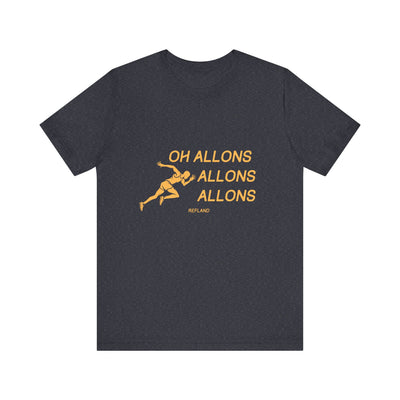 T-shirt -"Oh allons allons" ecrit orange