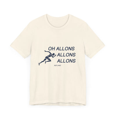 T-shirt "Oh allons allons" ecrit bleu