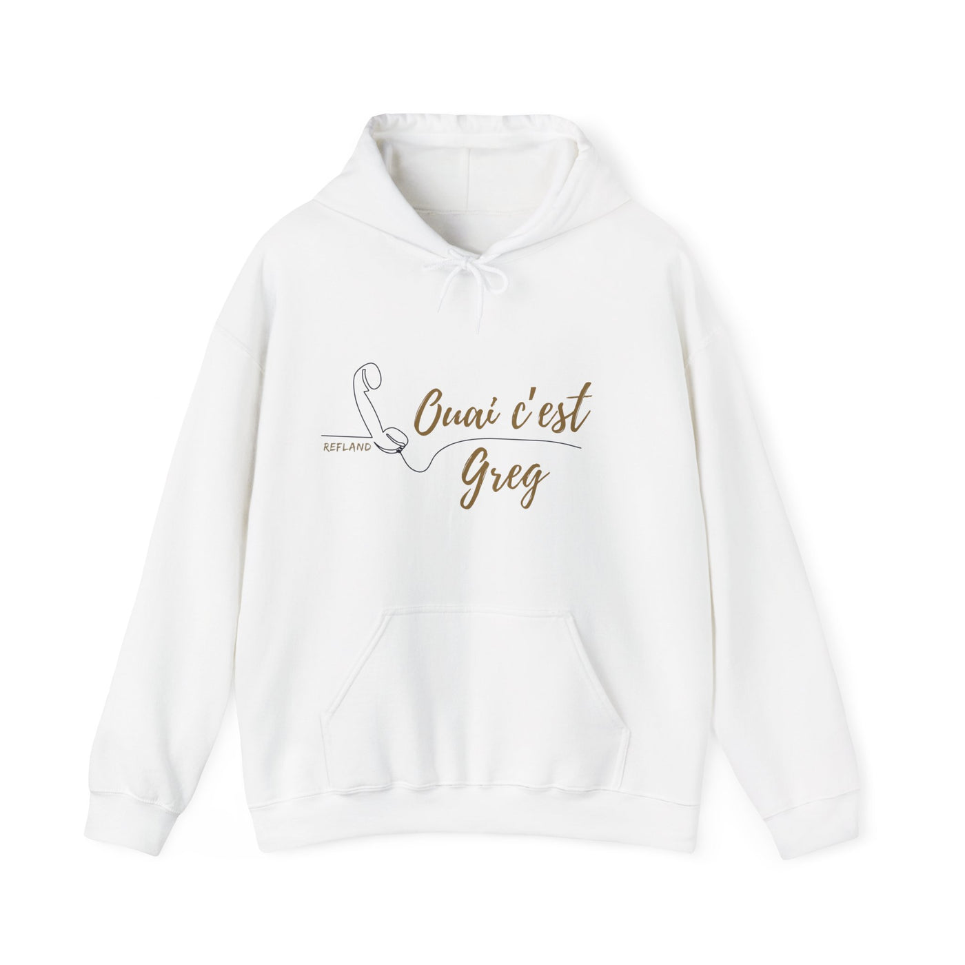 Hoodie "Ouais c’est Greg" - Texte Beige